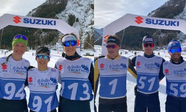 Marta Menditto e Alessandro Saravalle vincono il Gran Paradiso Winter Triathlon di Cogne