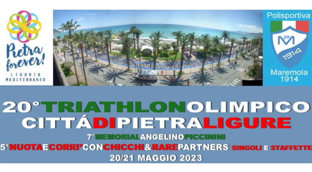 Il 21 maggio 2023 si disputerà il 20° Triathlon Città di Pietra Ligure