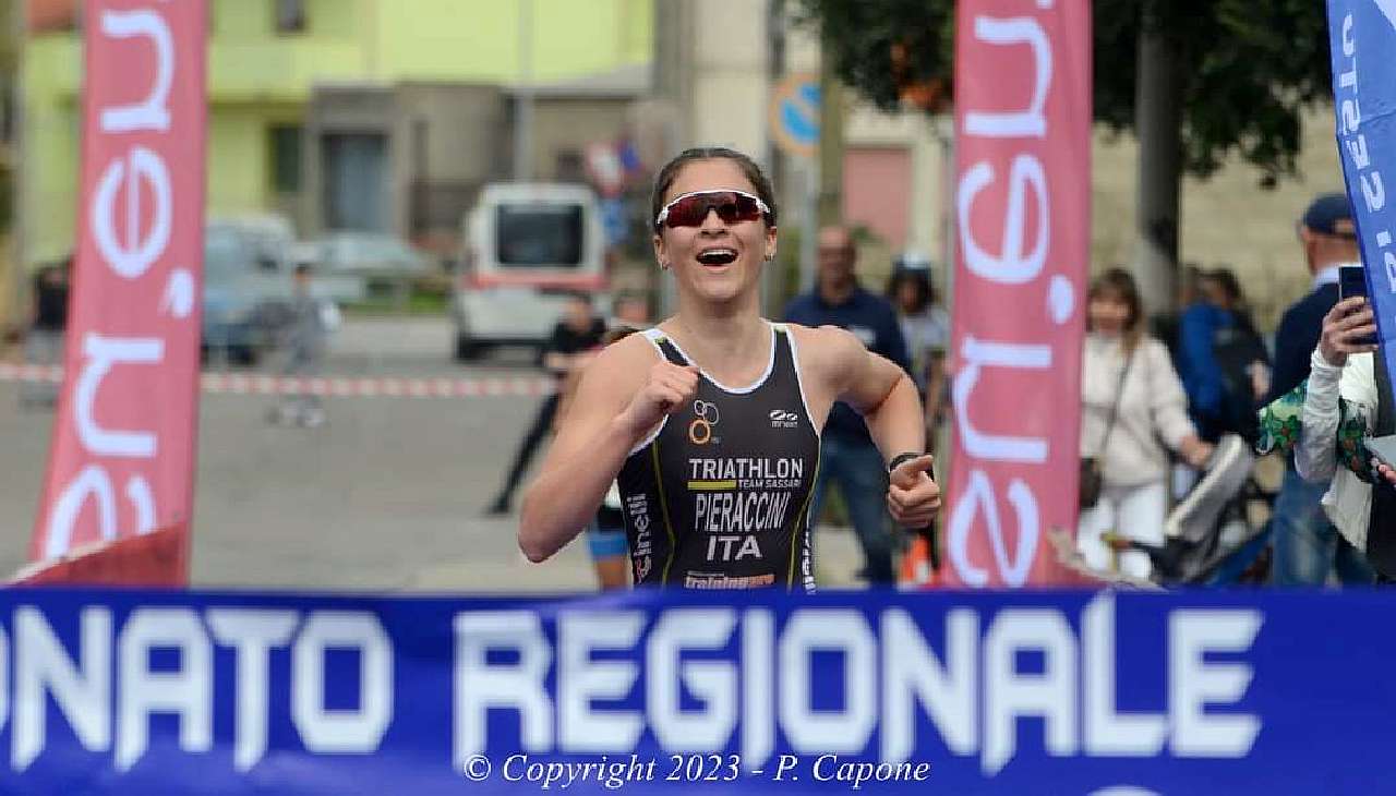 La sedicenne Giorgia Pieraccini vince il Duathlon Sprint Città di Pabillonis e conquista il titolo sardo di specialità (Foto: Pasquale Capone)
