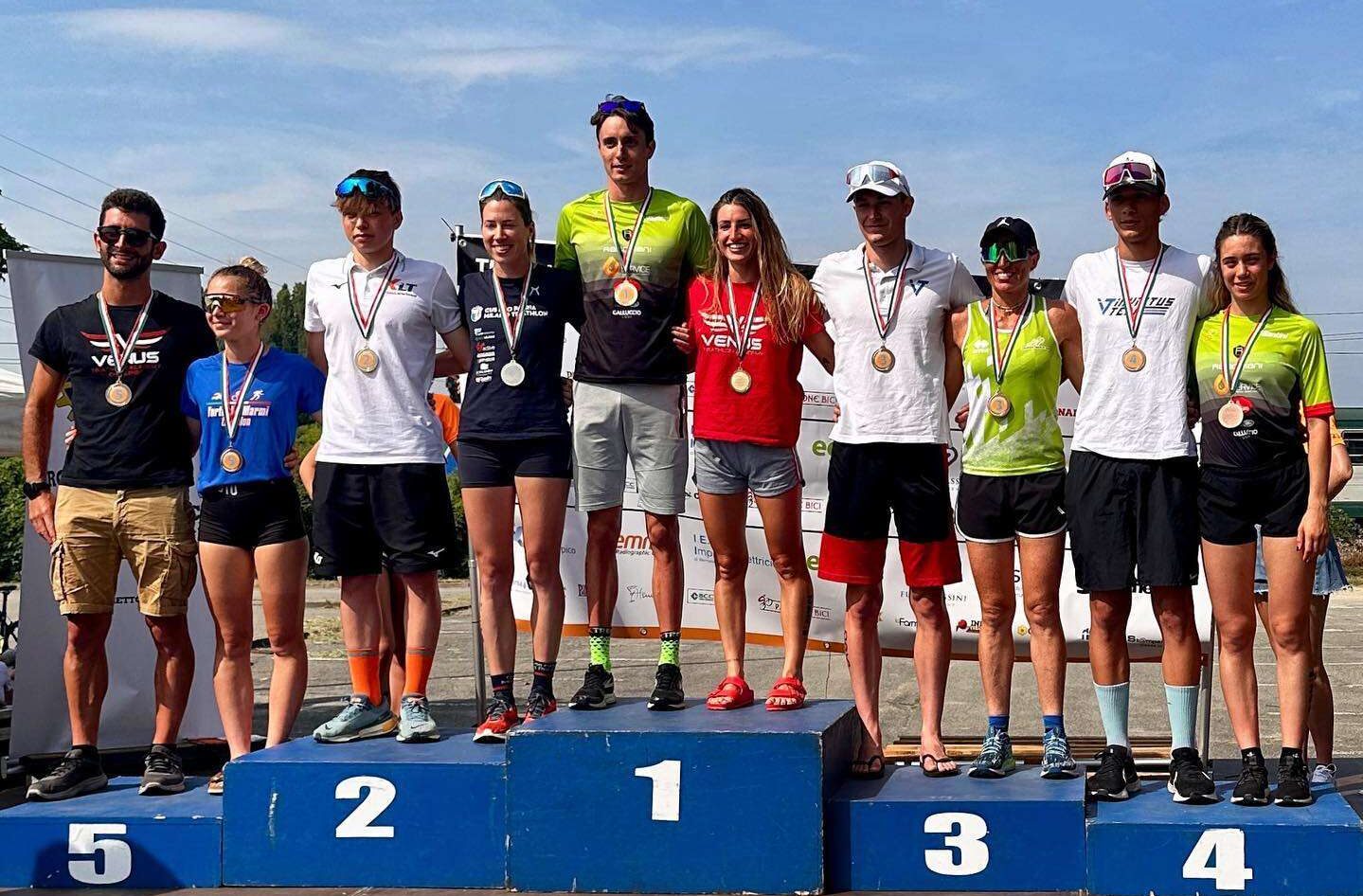 Triathlon Sprint Crema 2023, il podio assoluto: vincono Sara Sandrini e Thomas Previtali