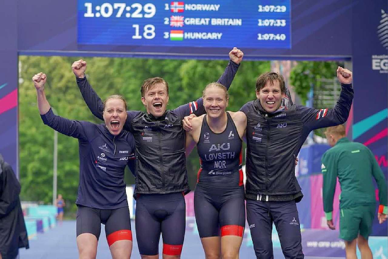 La Norvegia vince la Mixed Relay Triathlon agli European Games 2023 di Cracovia