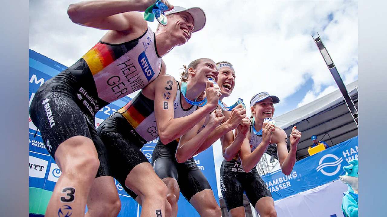 La Germania vince il Mondiale Triathlon Mixed Relay 2023 di Amburgo (Foto: World Triathlon)