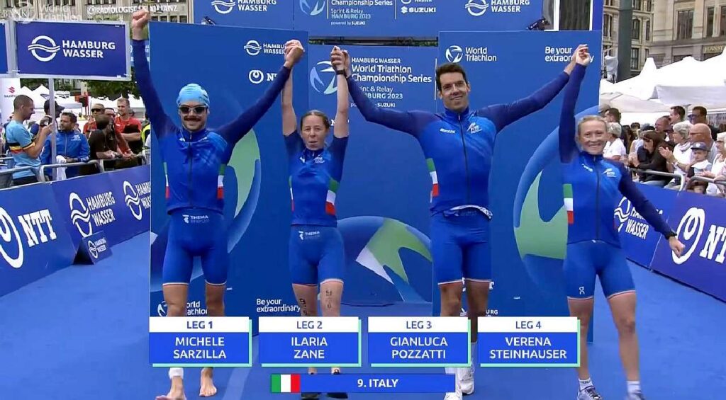 L'Italia ai Mondiali Triathlon Mixed Relay 2023 di Amburgo chiude al nono posto