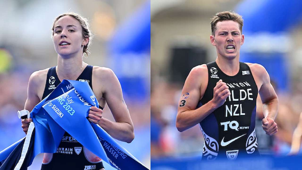 Cassandre Beaugrand e Hayden Wilde conquistano l'oro ai Mondiali di triathlon super sprint 2023 di Amburgo
