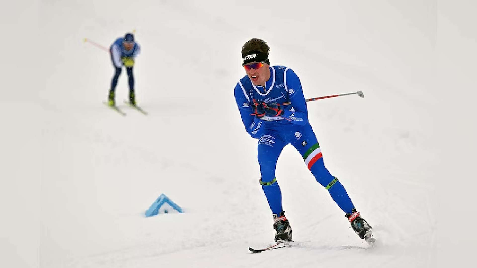 Franco Pesavento in azione nel winter triathlon