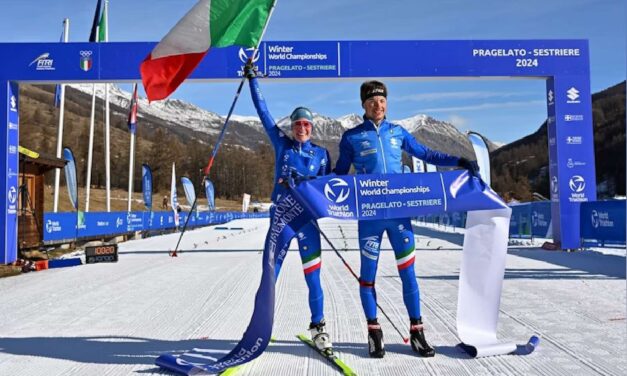 Irresistibili Franco e Sandra, en plein Italia! Oro mondiale anche nel winter triathlon Mixed Relay!