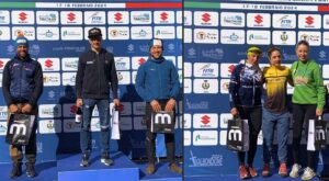 I podi di Valbondione, finale del Suzuki Winter Triathlon Circuit: vincono Bianca Morvillo, Franco Pesavento e la GranBike Triathlon (Foto FITri)
